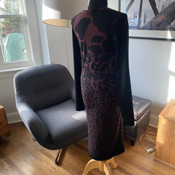 Wolford 50776 Leo Seamless Dress Chateau/Black ( M ) NTW - Picture 10 of 13